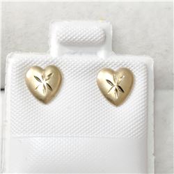 14K YELLOW GOLD HEART SHAPED WITH DIAMOND