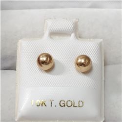 10K YELLOW GOLD PEARLS  EARRINGS