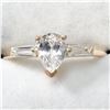 Image 1 : SILVER CUBIC ZIRCONIA  RING (~SIZE 6)