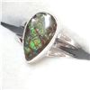 Image 3 : SILVER AMMOLITE  RING (~SIZE 7)