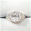 Image 1 : SILVER CUBIC ZIRCONIA  RING (~SIZE 7)