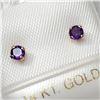 Image 2 : 14K YELLOW GOLD AMETHYST  EARRINGS