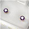 Image 3 : 14K YELLOW GOLD AMETHYST  EARRINGS