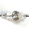 Image 1 : SILVER RAINBOW TOPAZ  RING (~SIZE 7)