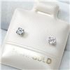 Image 3 : 14K WHITE GOLD CUBIC ZIRCONIA  EARRINGS