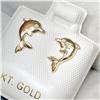 Image 3 : 14K YELLOW GOLD DOLPHIN SHAPED EARRINGS