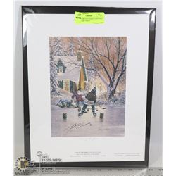 BOSTON BRUINS GERRY CHEEVERS SIGNED ART PRINT