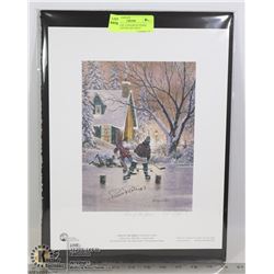 MONTREAL CANADIENS PIERRE PILOTE SIGNED ART PRINT