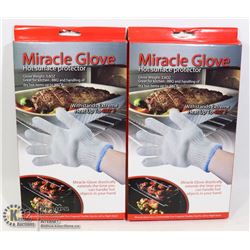 LOT OF TWO NEW MIRACLE GLOVE HOT SURFACE
