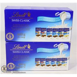 TWO 600G LINDT SWISS CHOCOLATE COLLECTIONS