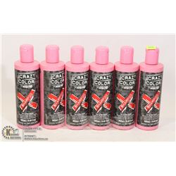 6 BOTTLES OF CRAZY COLOR FOR RED HAIR