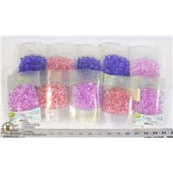 LOT OF PINK/PURPLE CRAFT BEADS