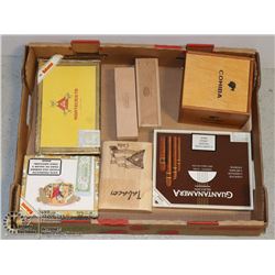 FLAT OF CIGAR BOXES, CIGAR HOLDERS