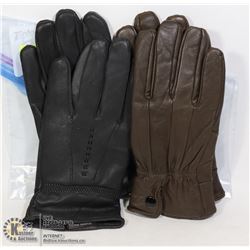 2PK LADIES LEATHER GLOVES SZ XL
