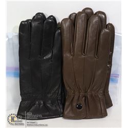 2PK LADIES LEATHER GLOVES SZ LARGE