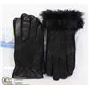 Image 1 : 2PK LADIES LEATHER GLOVES SZ MED