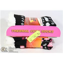 2PK COZY SLIPPER SOCKS LADIES