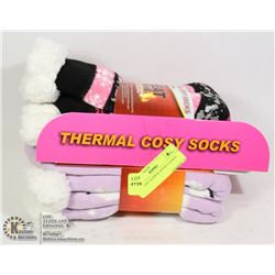 2PK COZY SLIPPER SOCKS LADIES