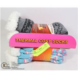 2PK COZY SLIPPER SOCKS LADIES