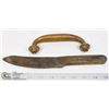 Image 1 : VINTAGE BRASS KNIFE WITH A LARGE OVER-SIZED