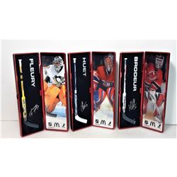 18)  LOT OF 3 NHL STAR STICKS FROM 2007-2008, IN