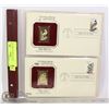 Image 1 : 22K GOLD USA STAMPS X2 1RST DAY COVERS