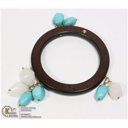 ITALIAN 18 KARAT/GEM BANGLE