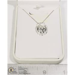 STERLING SILVER .925 SNOW WHITE NECKLACE