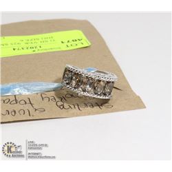 STERLING SILVER .925 SMOKEY TOPAZ RING SIZE 6