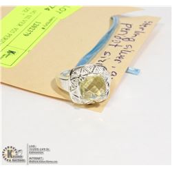 STERLING SILVER .925 PERIDOT RING SIZE 7