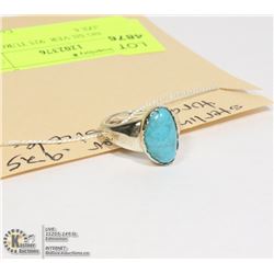 STERLING SILVER .925 TURQUOISE RING SIZE 6