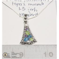 STERLING SILVER .925 GEMSTONE PENDANT