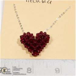STERLING SILVER .925 SWAROVSKI HEART NECKLACE