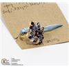 Image 1 : STERLING SILVER .925 GEMSTONE RING SIZE 6