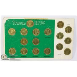 1969 GERMANY FOOTBALL SOUVENIR MEDALLION SET