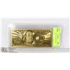 Image 1 : USA $100 24K GOLD SOUVENIR BANKNOTE