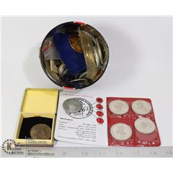 INTERESTING COLLECTION OF MIXED COINS AND MISC