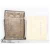 Image 1 : ANTIQUE BUSINESS CARD HOLDER WITH 3 ORIGINAL CARDS