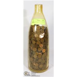 LARGE VASE FILLED WITH VINTAGE CANADA 1 CENTS