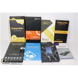 FLAT OF ASSORTED SCREEN PROTECTORS INCLUDING