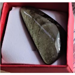 13)  GOLD SHEEN OBSIDIAN MINERAL SPECIMEN