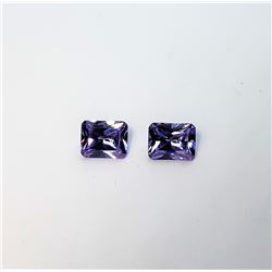 16)  LOT OF 2 MATCHED RECTANGULAR PURPLE