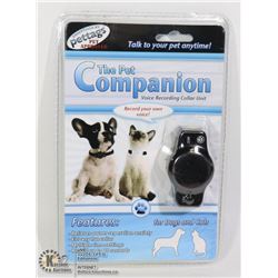 NEW PET COMPANION VOICE RECORDING COLLAR UNIT