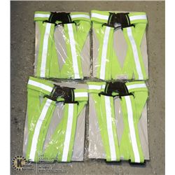 LOT OF 4 NORTH HIGH VISIBILITY SAFETY BELTS