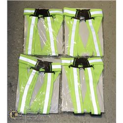 LOT OF 4 NORTH HIGH VISIBILITY SAFETY BELTS