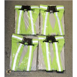 LOT OF 4 NORTH HIGH VISIBILITY SAFETY BELTS