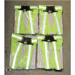 LOT OF 4 NORTH HIGH VISIBILITY SAFETY BELTS
