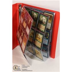 BINDER OF 100 PLUS MAGIC THE GATHERING CARDS