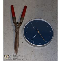 SHEARS TRIMMING TOOL AND CLOCK