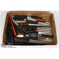 FLAT OF KITCHEN KNIVES